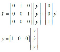 هدف طراحی کنترلر پسخوراند خطی‌ساز است به گونه‌ای که بتوان خروجی این سیستم یعنی x_1 یا همان θ را کنترل کرد. بدین منظور لازم است از خروجی (y) آن قدر مشتق گرفته شود تا جایی که ورودی سیستم (u) در معادلات ظاهر شوند. در اولین معادله‌ای که ورودی سیستم ظاهر شد، درجه‌ی نسبی سیستم برابر خواهد بود با مرتبه‌ی مشتق y در آن معادله. همان‌طور که می‌بینیم در معادلات 12 مقاله، عملیات مشتق‌گیری از y انجام شده است و می‌بینیم که در مشتق سوم از y، u ظاهر شده است. بنابراین درجه‌ی نسبی سیستم با مرتبه‌ی سیستم برابر شده است و در نتیجه سیستم، کاملاً قابل خطی‌سازی است و مرتبه‌ی معادله‌ی دینامیک داخلی سیستم صفر است. معادلات دینامیک خارجی سیستم برابر خواهند بود با: