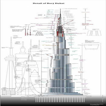 Бурдж халифа чертеж проект