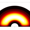 شبیه سازی مقاله یک راه حل دقیق تحلیلی برای انتقال حرارت چند لایه ای دو بعدی و ناپایدار در مختصات کروی با متلب