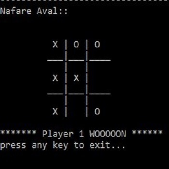 شبیه سازی بازی دوز XO به زبان C++