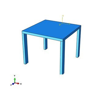 شبیه سازی چهارپایه و تحلیل تنش و کرنش با آباکوس