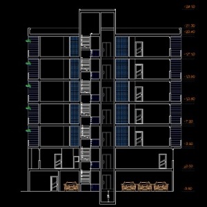 پروژه آماده طراحی ساختمان مسکونی بتنی 8 طبقه با ETABS