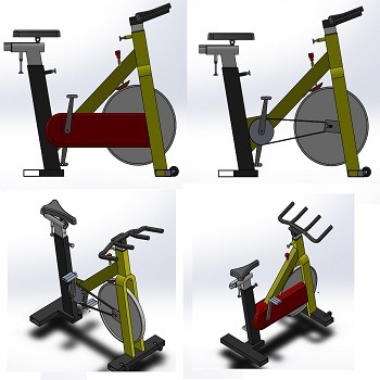 طراحی و مدلسازی دوچرخه ثابت با سالیدورک