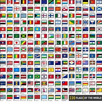 تصویر پرچم کشورها با نام فارسی
